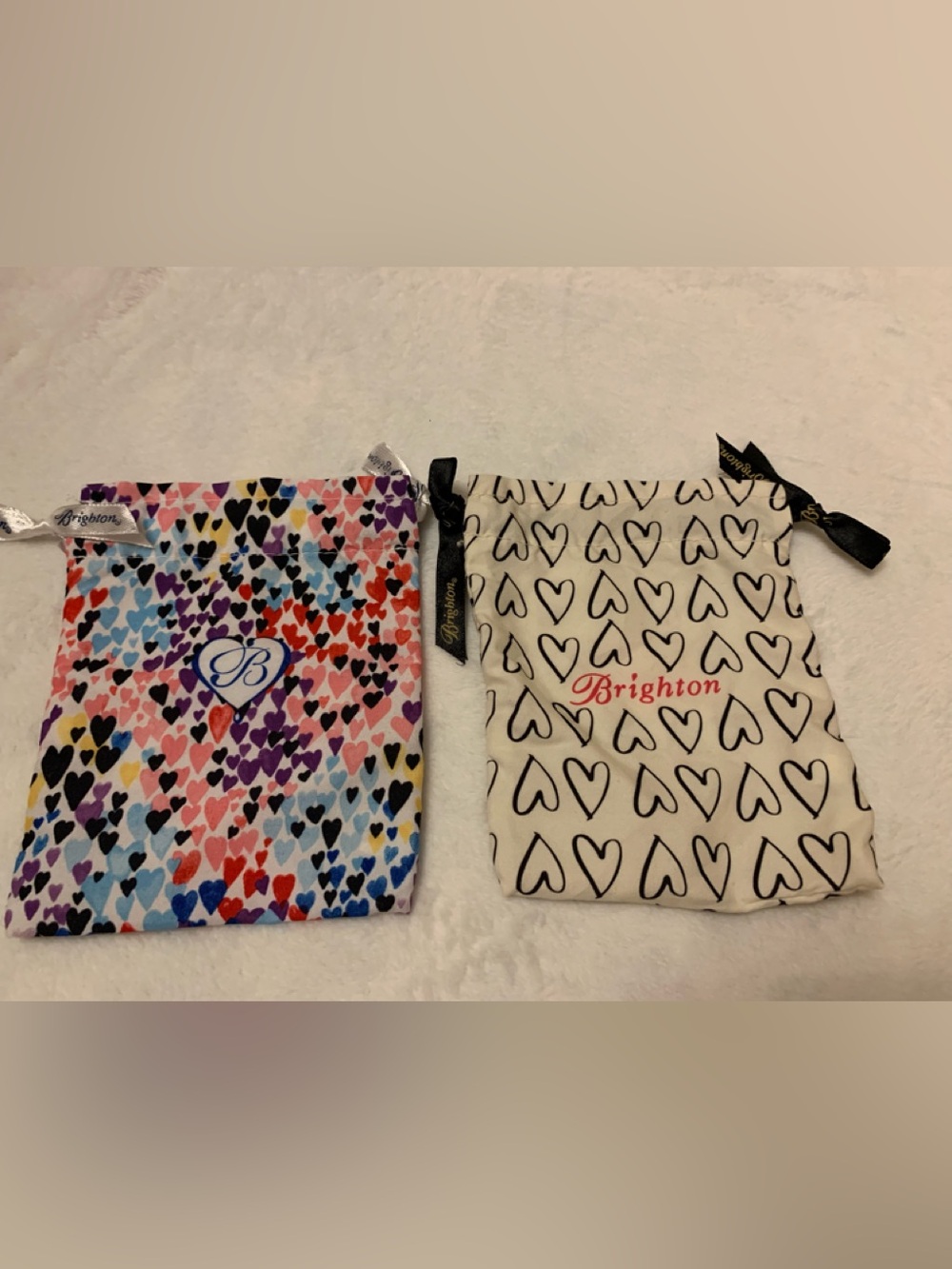 BRIGHTON mini colorful drawstring (2) dust bags LNWOT